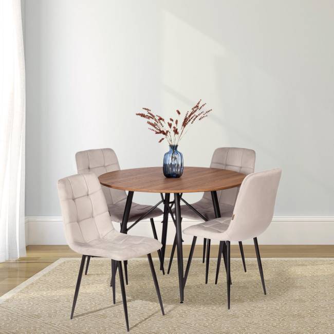 Стул Чилли/Chilly (мод.JSC-220)/1 шт. в упаковке велюр/металл, светло-серый HLR14/белый, 44,5х52,5х88см светло-серый Велюр/металл