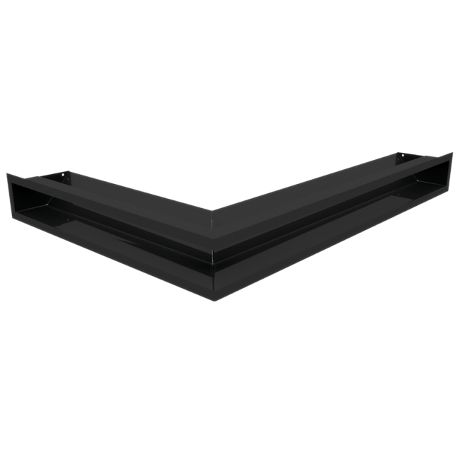 Решетка Kratki Люфт угловая правая черная 90