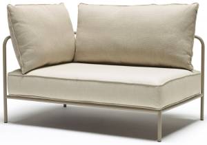 Модуль левый с подушками Flap тортора, кремовый 1300х850х880 мм