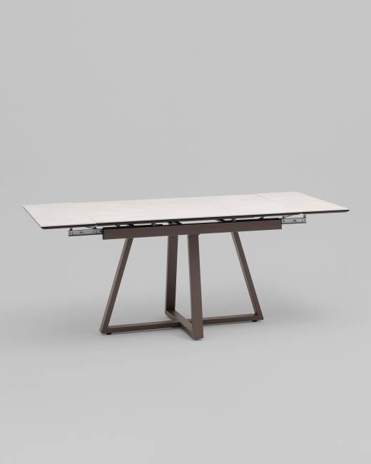 Стол Керас 120-180/80/75, столешница керамика Carmen light grey