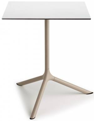 Стол ламинированный обеденный Tripe Maxi тортора, белый 700х700х740 мм