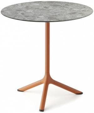 Стол ламинированный обеденный Tripe терракотовый, зернистый Ø700х740 мм