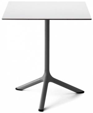 Стол ламинированный обеденный Tripe антрацит, белый 600х600х740 мм