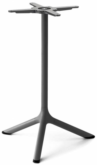 Стол ламинированный обеденный Tripe антрацит, белый 600х600х740 мм