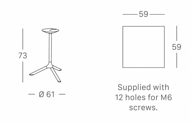 Стол ламинированный обеденный складной Tripe Folding оливковый, тортора 600х600х740 мм