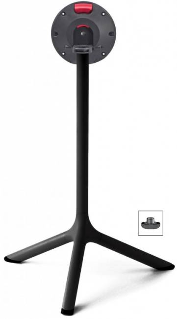 Стол ламинированный обеденный складной Tripe Folding черный, кортен 640х640х740 мм