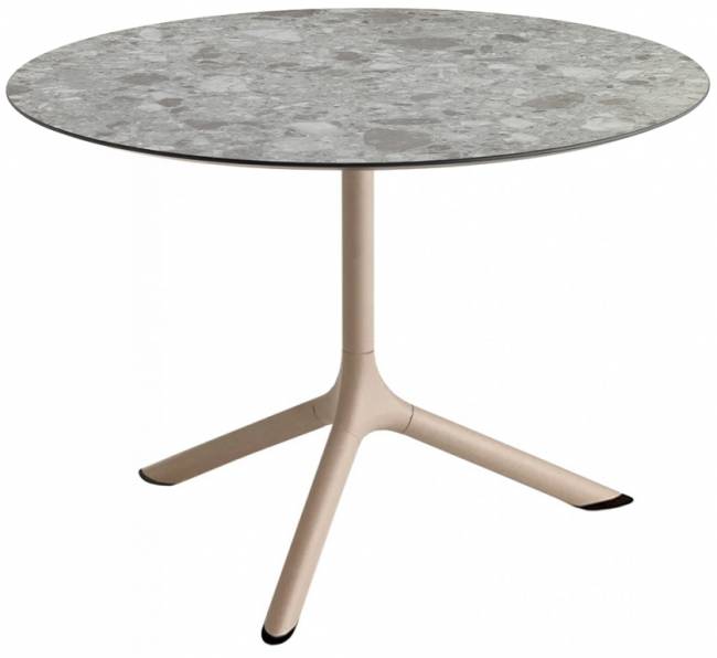 Столик ламинированный кофейный Tripe тортора, зернистый Ø700х510 мм