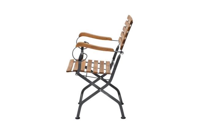 Стул из акации ЛАТА складной с подлокотниками