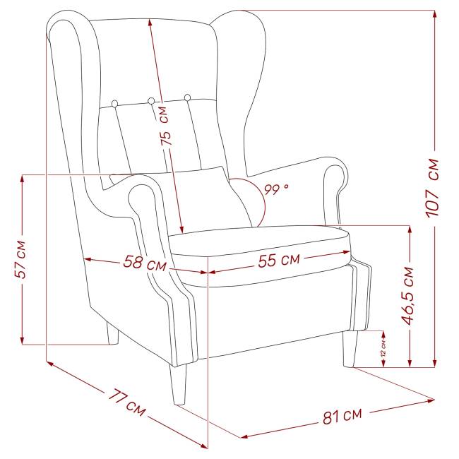 Кресло Leset Монтего V14 бирюзовый Венге