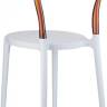 Стул пластиковый Mr Bobo белый, янтарный 420х500х850 мм