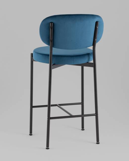 Стул полубарный Бриф VD велюр синий 2 шт.
