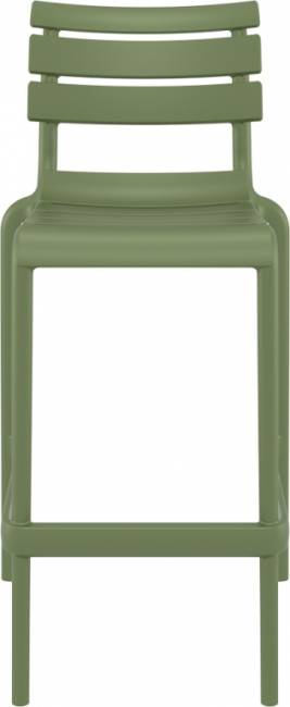 Стул пластиковый барный Helen Bar 75 оливковый 530х550х1050 мм
