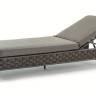 Лежак плетеный с матрасом Panama антрацит, коричневый, тортора 2000x700x930 мм