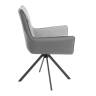 Кресло Murano/Мурано опора 360, велюр/букле (HYP) /экокожа, светло-серый/графит серый велюр/букле (HYP)/Экокожа
