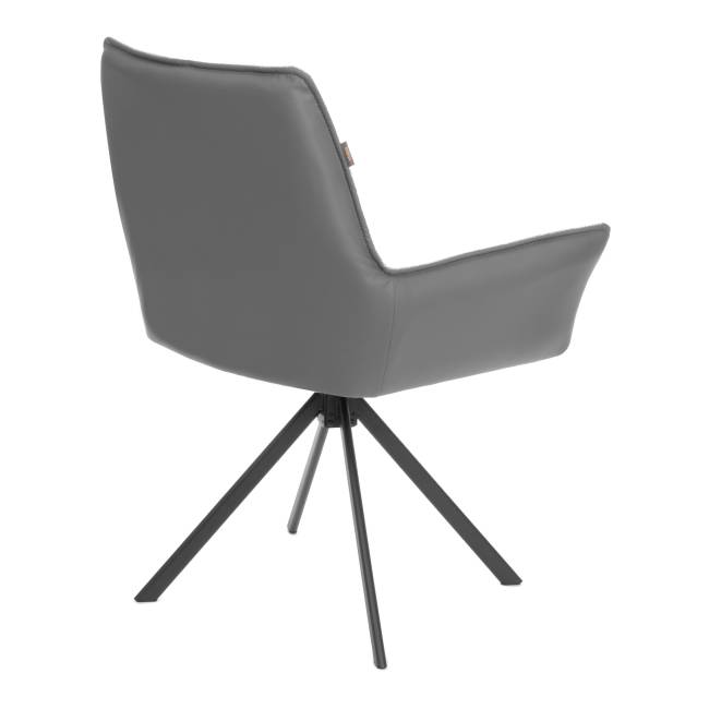 Кресло Murano/Мурано опора 360, велюр/букле (HYP) /экокожа, светло-серый/графит серый велюр/букле (HYP)/Экокожа