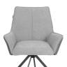Кресло Murano/Мурано опора 360, велюр/букле (HYP) /экокожа, светло-серый/графит серый велюр/букле (HYP)/Экокожа