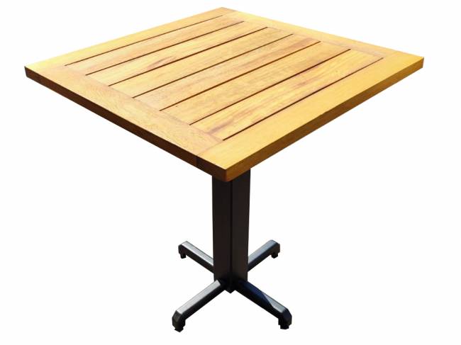 Столешница деревянная квадратная Iroko натуральный 700х700х28 мм