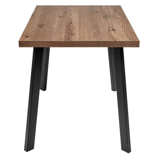 Стол Dublin раскладной 110-140х70х77 лиственница горная, чёрные ножки