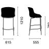 Стул барный с обивкой Globe-S Bar Soft 615х555х1210 мм Стул барный с обивкой Globe-S Bar Soft 615х555х1210 мм