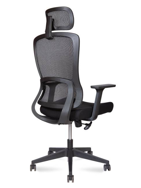 Кресло офисное / Лайт / Light / черная сетка / черная ткань