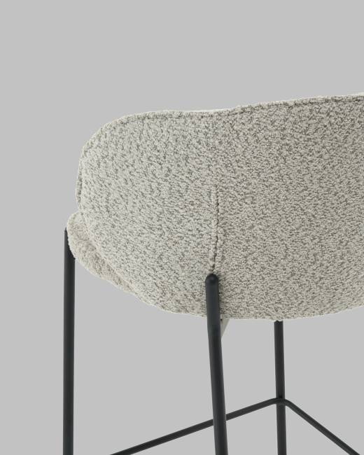 Стул полубарный Тисдейл букле светло-зеленый