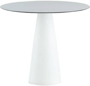 Стол из HPL пластика светящийся Hopla Lighting белый Ø790х720 мм