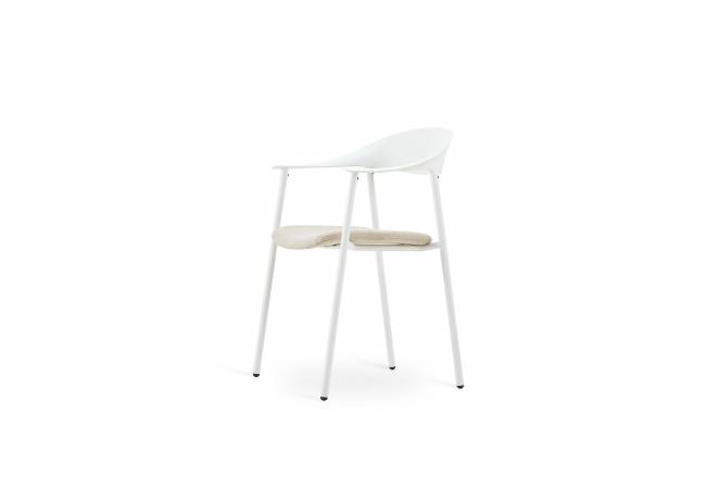 Стул Eila с подушкой пластик белый