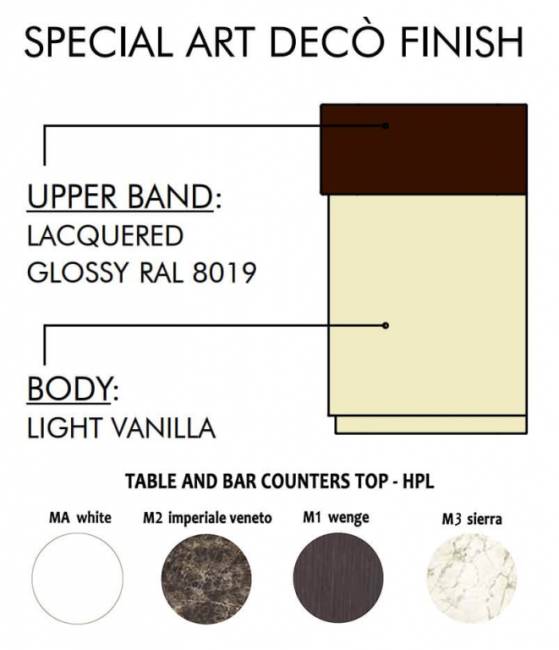 Стойка пластиковая барная светящаяся Cordiale Art Deco Lighting ванильный, коричневый 1200х700х1100 мм