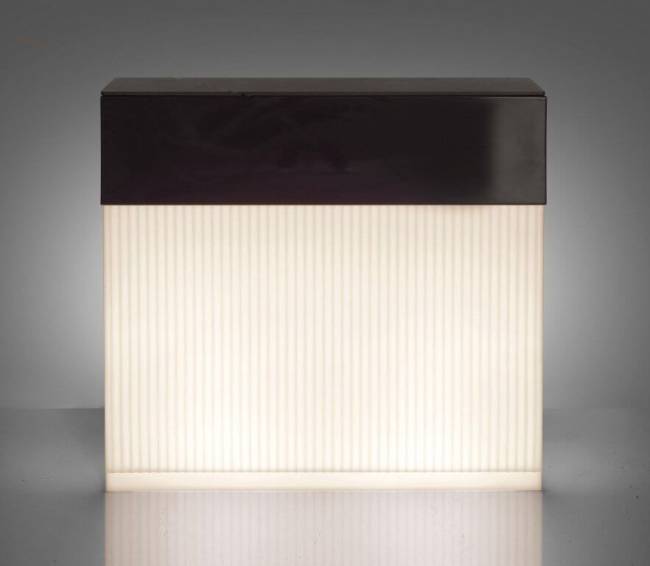 Стойка пластиковая барная светящаяся Cordiale Art Deco Lighting ванильный, коричневый 1200х700х1100 мм