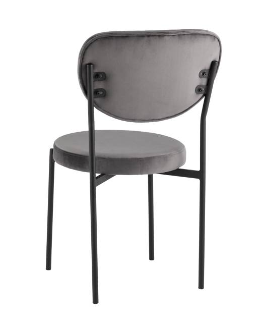 Стул обеденный Барбара велюр серый