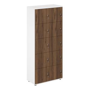 SG.820.WH.DM / Локер 10 ячеек 800х400х1866 / корпус: белый; фасады: дуб модена