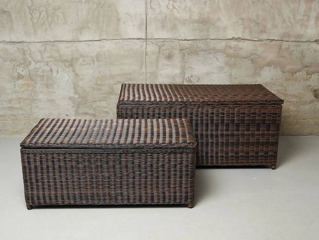 Набор из 2-х сундуков "KARL (140 и 120)", темно-коричневый Набор из 2-х сундуков "KARL (140 и 120)", темно-коричневый