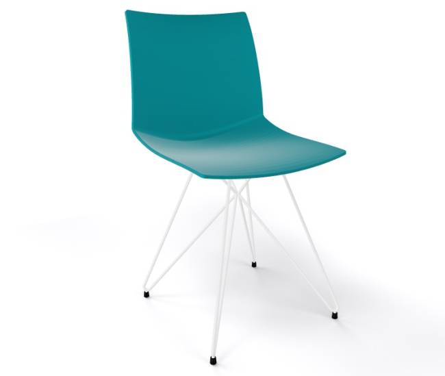 Стул пластиковый Kanvas TC светло-голубой 430х500х790 мм