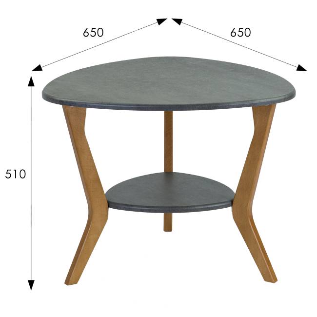 Стол журнальный BeautyStyle 15 серый бетон/бук Стол журнальный BeautyStyle 15 серый бетон/бук