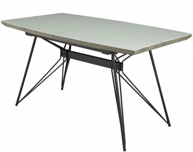 Стол, MK-7800-WT, раскладной, 80х140(180)х76 см, Белый