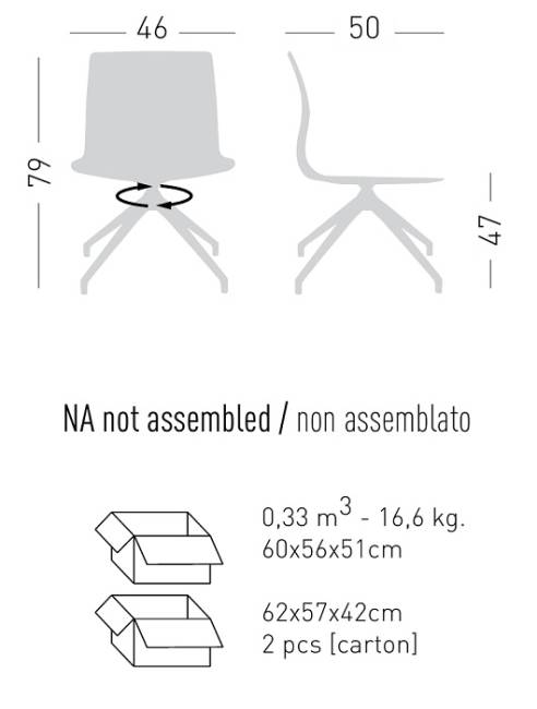 Стул офисный с обивкой Slot U 460х500х790 мм