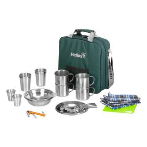Набор для пикника Picnic на 4 персоны зеленый (HS-PCG-4) Helios МП