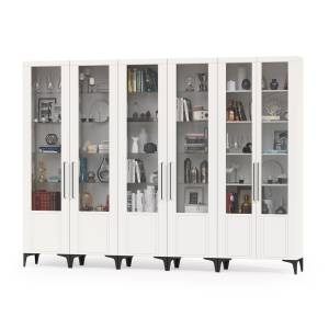 Библиотека белая Валенсия № 133 цвет белый шагрень