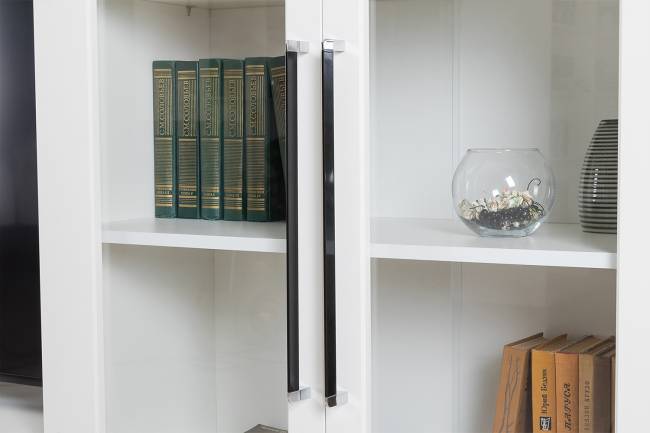 Библиотека белая Валенсия № 133 цвет белый шагрень