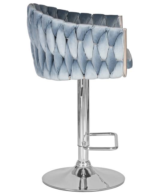 Стул барный DOBRIN MARCEL, пудрово-голубой велюр (MJ9-74)