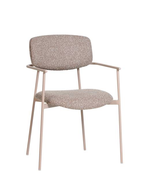 Стул Doe коричневый бежевые ножки