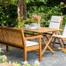 Обеденный комплект из акации KARO со скамьей  Joygarden