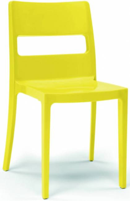 Стул пластиковый Sai желтый 480х510х820 мм