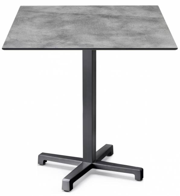 Стол ламинированный обеденный Cross антрацит, цементный 700х700х740 мм