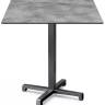 Стол ламинированный обеденный Cross антрацит, цементный 700х700х740 мм