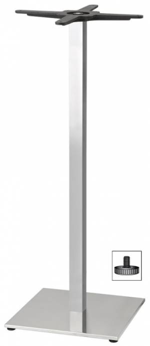 Подстолье металлическое барное Tiffany сатинированный стальной 400х400х1090 мм