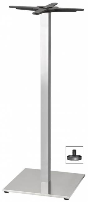 Подстолье металлическое барное Tiffany сатинированный стальной 400х400х1090 мм