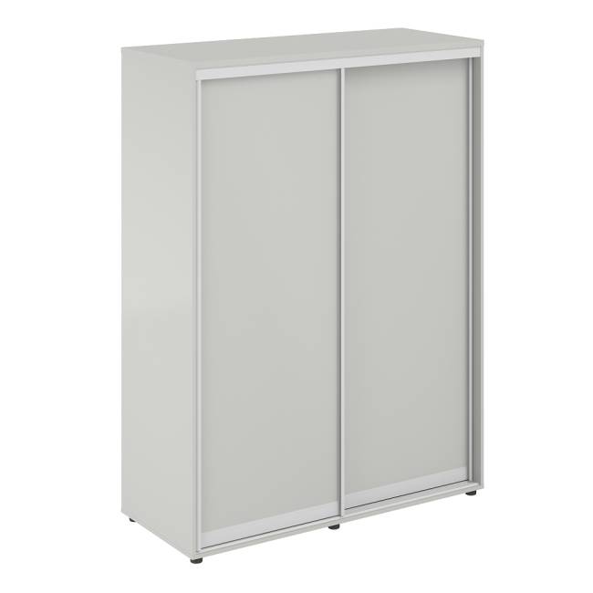 SG.720.SH.SH / Шкаф купе 1438х600х1953  высокий, з.ст. ХДФ, полки, штанга / корпус цвет: серый бархат, двери цвет: серый бархат