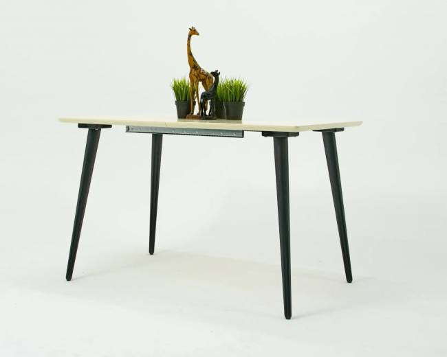 Стол Монте 120 чёрное дерево/слоновая кость