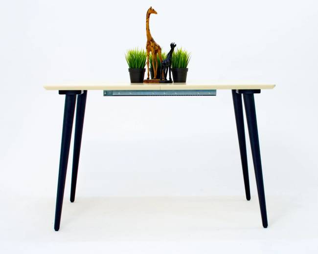 Стол Монте 120 чёрное дерево/слоновая кость